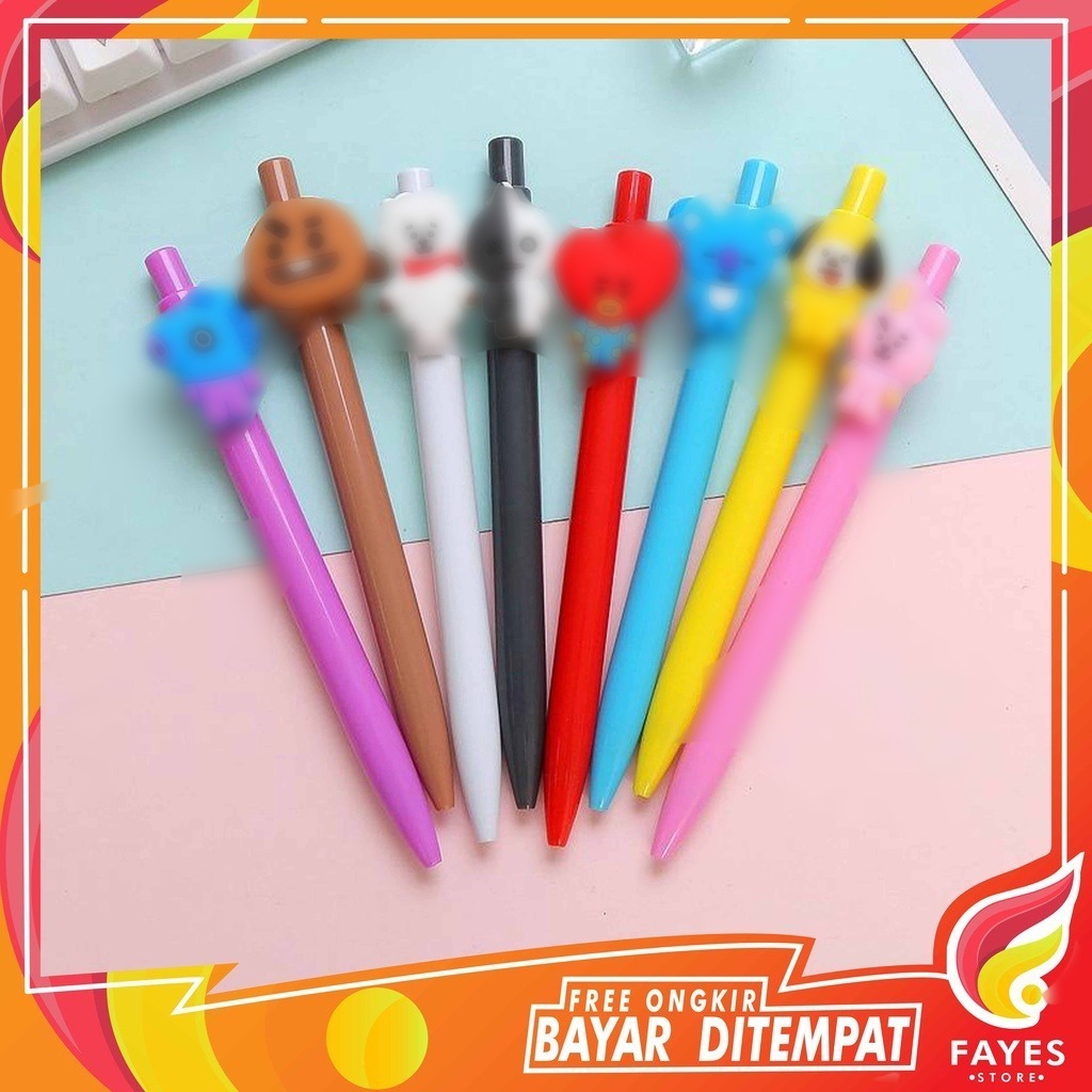 

FAYES COD Pena Bangtan Mekanik Boys / Pulpen Kartun 10 Warna Pen Warna Warni Bolpoin Karakter Lucu U144