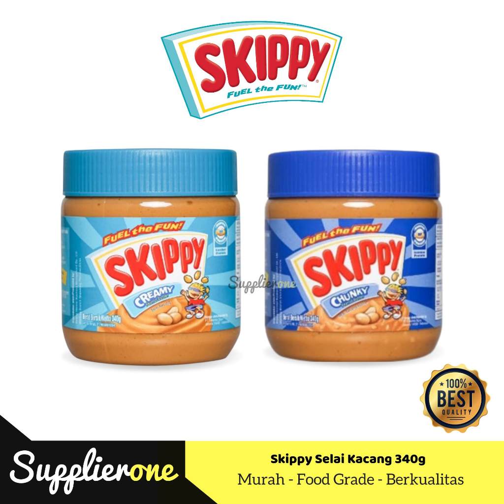 

Skippy Peanut Butter 340g / Skippy Peanut Butter / Peanut Butter / Selai Kacang Skippy / Selai Kacang Chunky