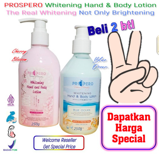 Prospero Body Lotion Pemutih Tubuh  / Prospero Whitening Body Lotion  / BPOM dan HALAL
