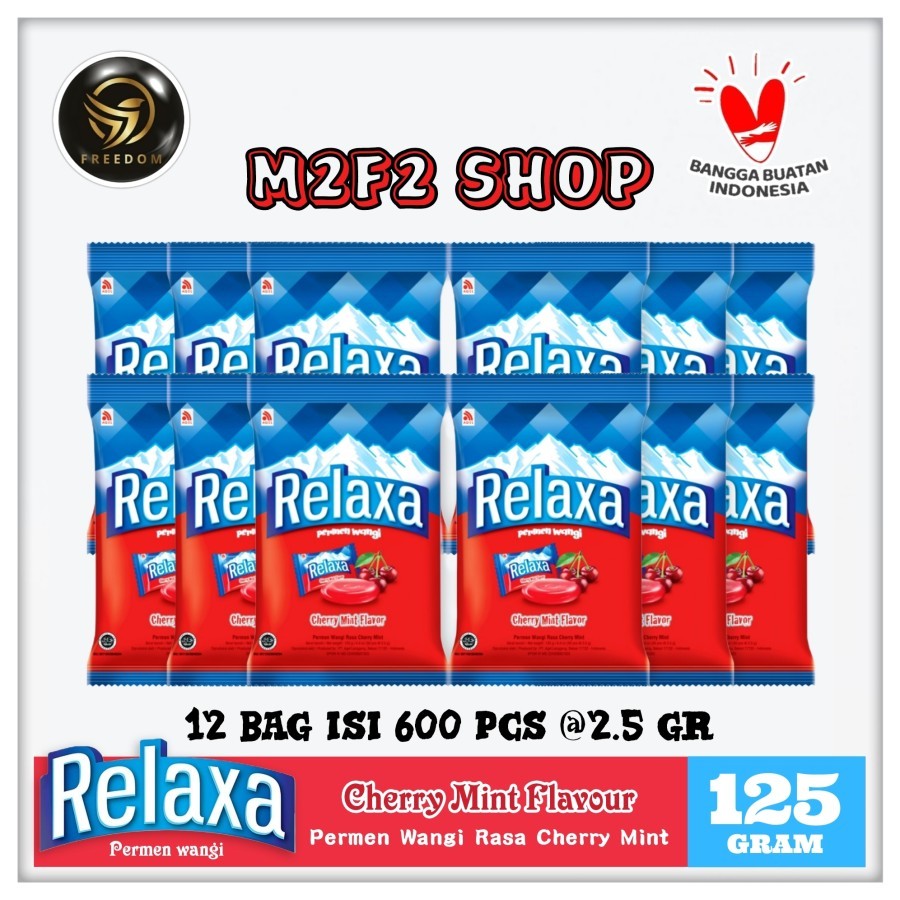 

Relaxa Cherry Mint Flavor Candy | Permen Mint Rasa Ceri Wangi Segar - 125 gr (Kemasan 12 Pack)