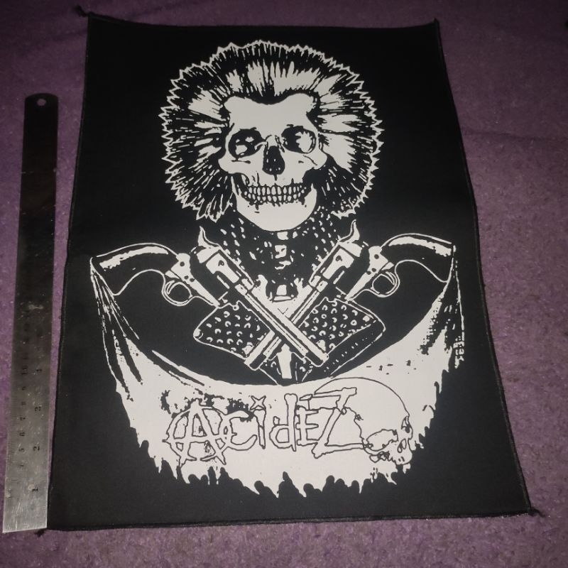 emblem acidez x garasi rebel distro / patch jumbo / backpatch /emblem punggung bulat besar emblem mu