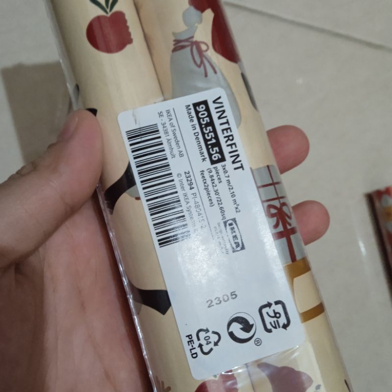 

VINTER ikea Kertas kado hadiah natal 2 rol 3 x 0.7 meter