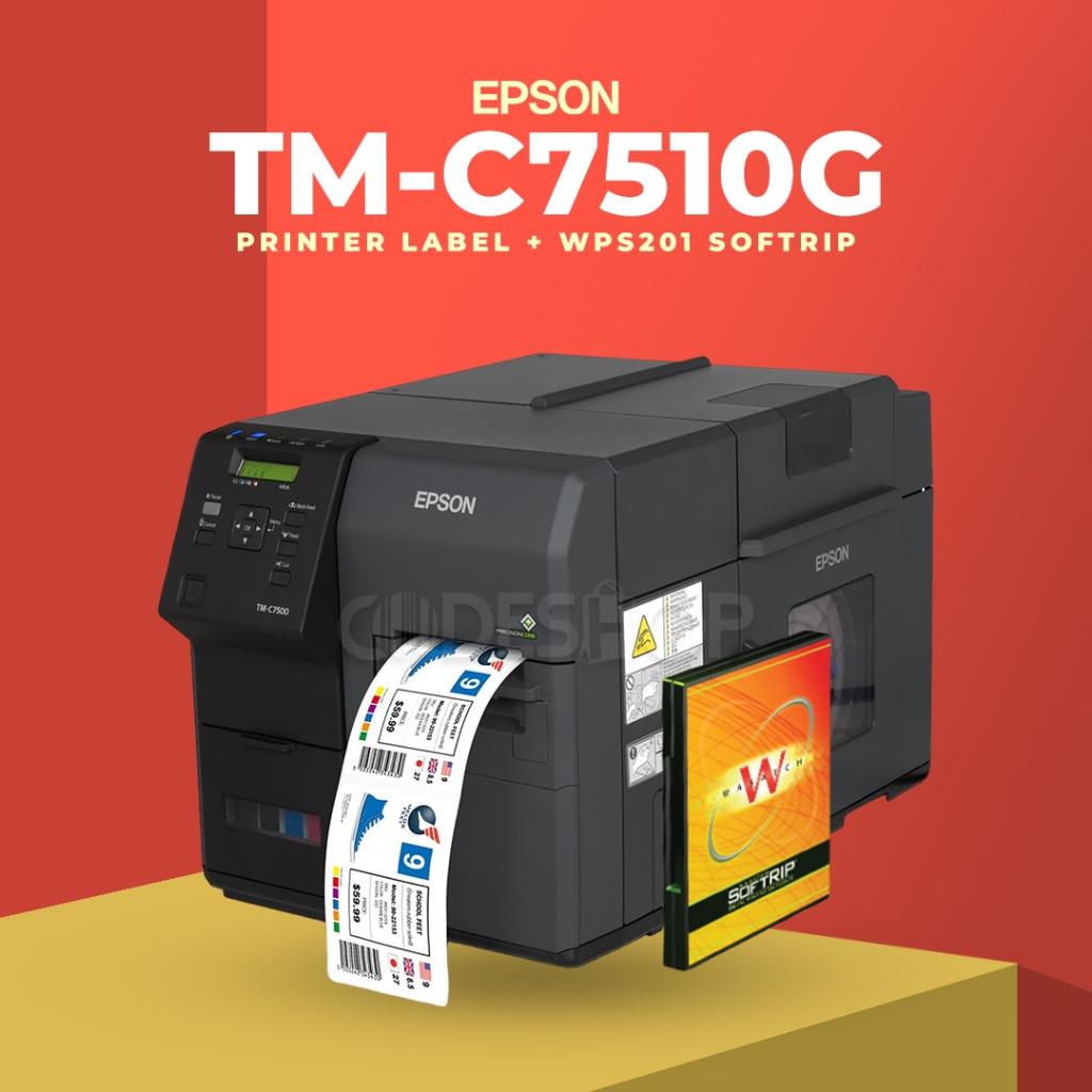 Epson TM-C7510G TM-C7510G-361 Printer Inkjet Cetak Label Full Color + WPS201 Softrip C7510