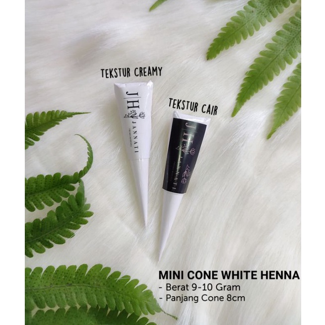 S@le "JANNATI HENNA" WHITE HENNA JANNATI MINI CONE WHITE HENNA White henna waterproof Kualitas Terba
