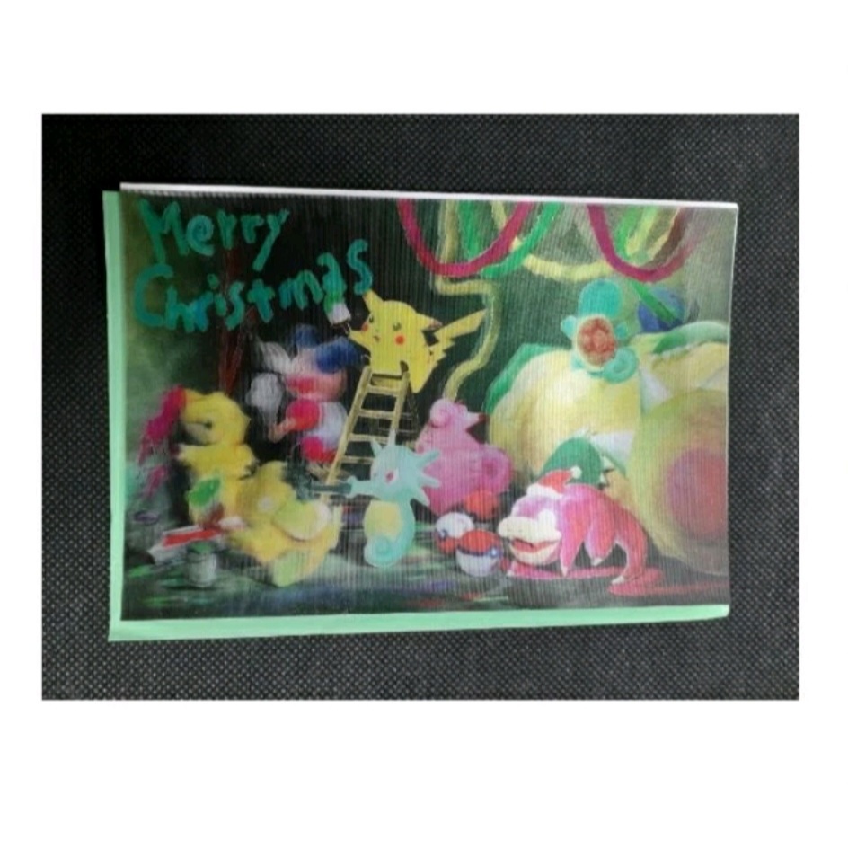 

- Kartu Pos / Kartu Ucapan Merry Chistmas 3D - Pokemon