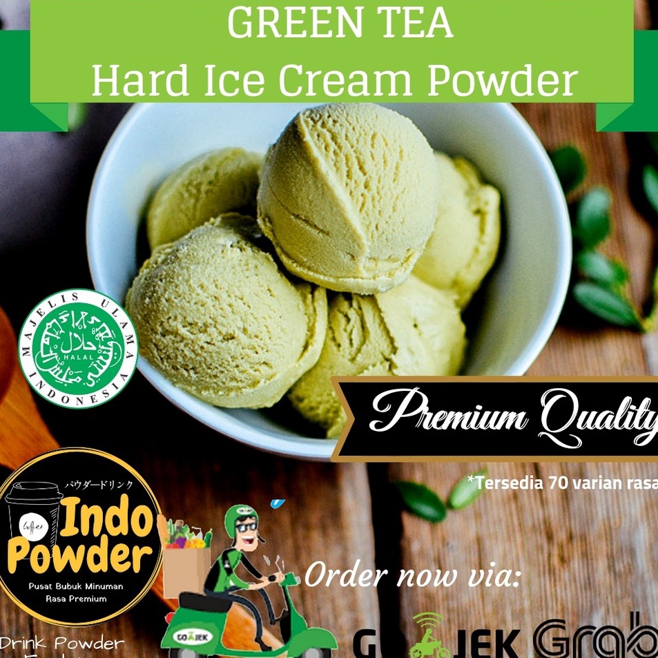 

SCVT3549 Terlaku... Bubuk Ice Cream rasa Green tea 1Kg - Bubuk es Krim rasa Green tea 1Kg