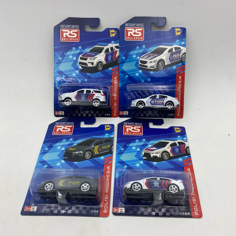 Diecast 1/64 Metal RS Roll Speed Mobil Polisi