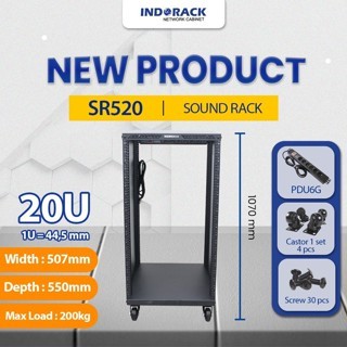 Audio Sound System Mixer SR520/INDORACK Sound Rack 20U Depth 550mm