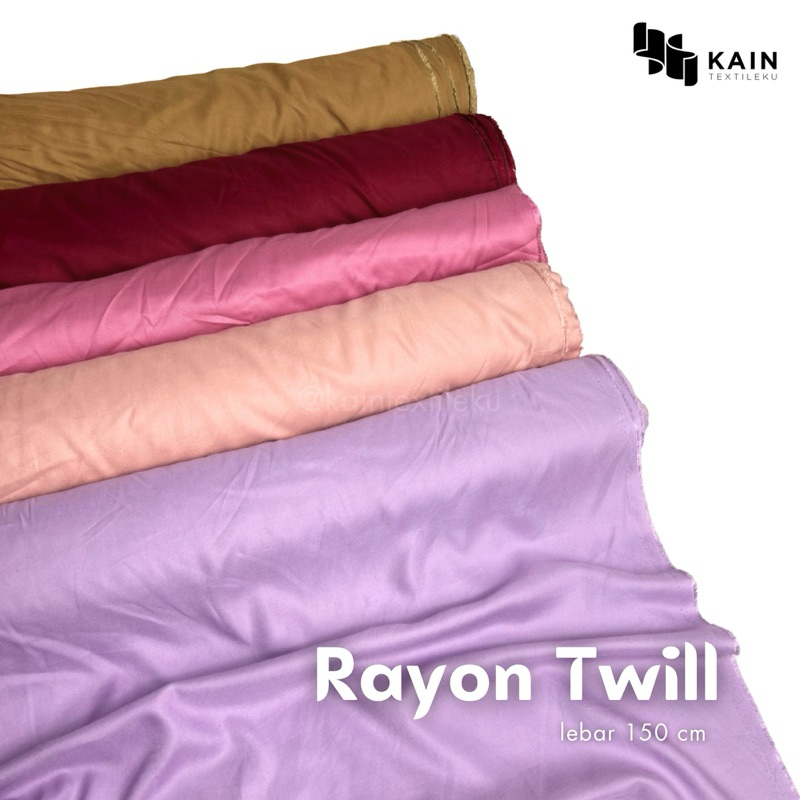 Kain Rollan Rayon Twill Uniqlo 1 rol ± 50 yard
