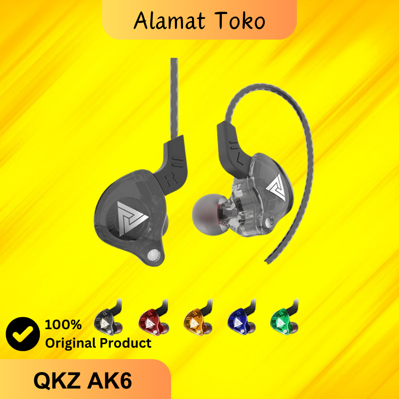Headset Bass QKZ AK6 Earphone with Mic Original
