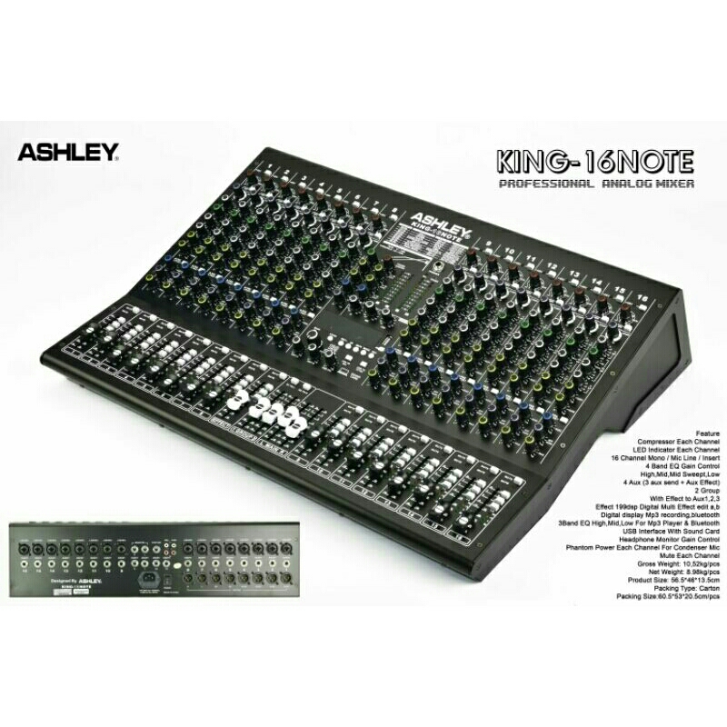 Mixer ASHLEY KING16NOTE original King 16 note new versi King16 note Ashley 16 chanel