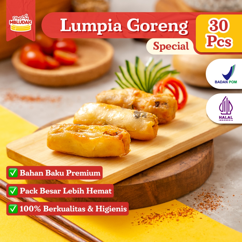 

Dimsum Mbludak Lumpia Goreng Frozen Dimsum Special Halal 30 Pcs