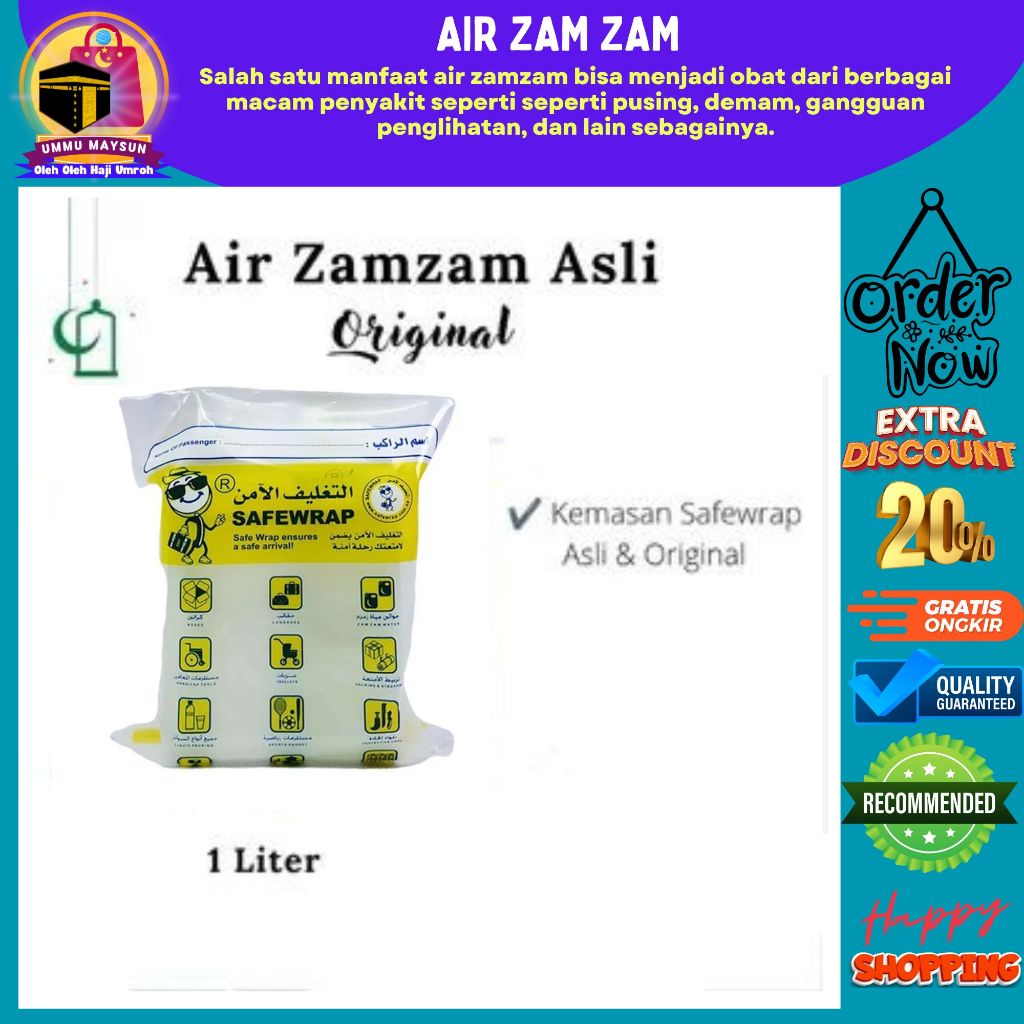 

Air Zam-Zam Kemasan 1 liter Asli dan bermanfaat bagi tubuh