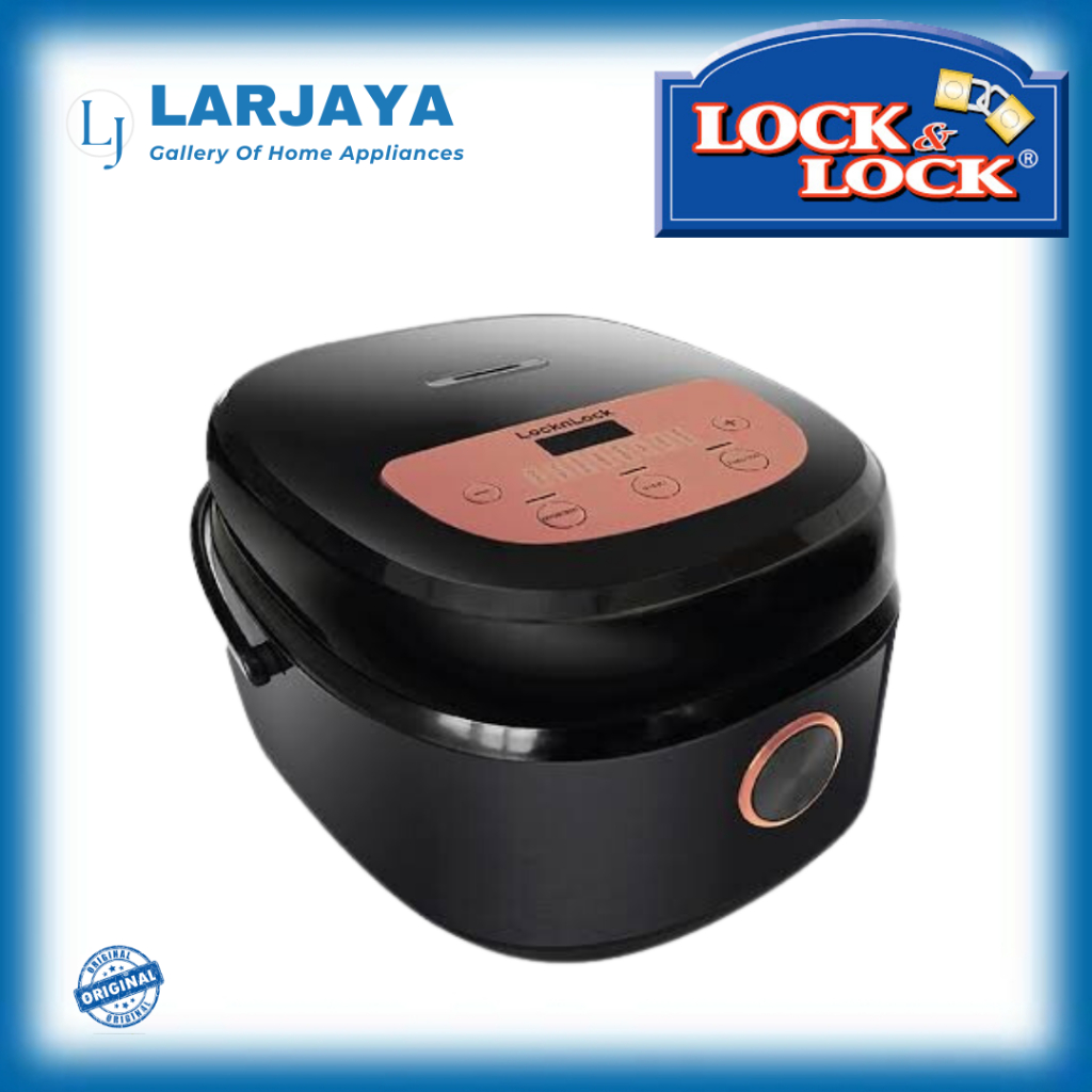 LockNLock Rice Cooker Low Carb 2 Liter EJR 328 BLK Magic Com