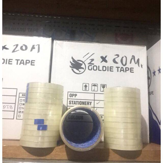 

1 ROLL ISOLASI /SELOTIP GOLDIE BENING 1/2 inch 11MM X 20 METER