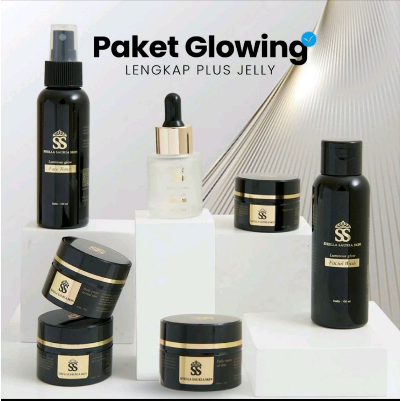 READY LANGSUNG KIRIM SKINCARE PAKET GLOWING LUMINOUS SHELLASAUKIA SSKIN ORIGINAL