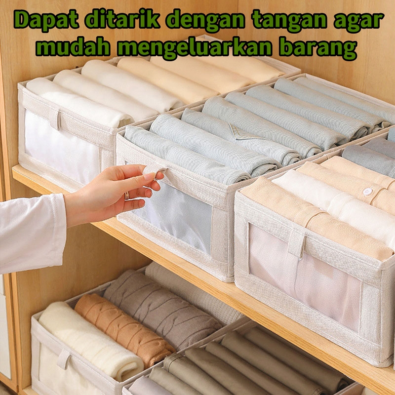 [6PCS]Lipat Kotak Peyimpanan Pakain Serbaguna Storage Lemari Organizer Box