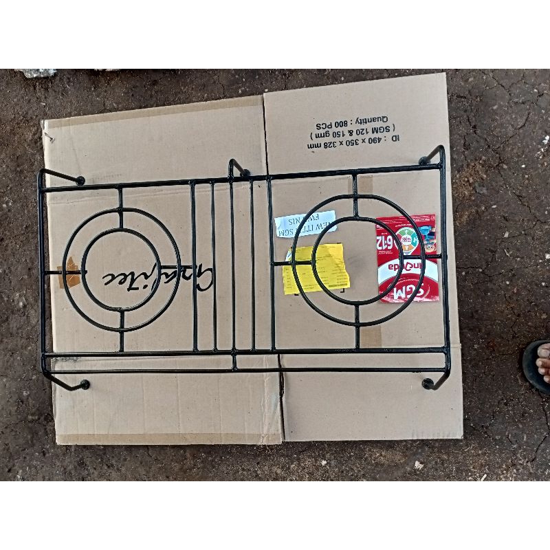 tungku kompor gas doubel dua tungku dudukan kompor gas