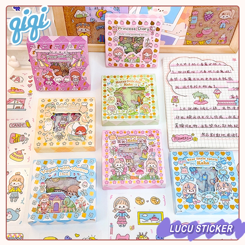 

stiker/100 stiker lucu/Hati feminin/Akun tangan anime/Stiker alat tulis/Stiker buku harian - Qiqi Treasure
