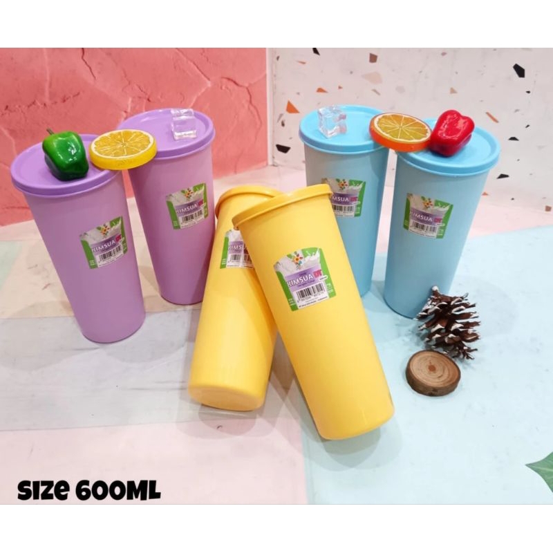 Gelas Tutup Plastik / Botol Minum Tumblr / Cangkir Minum Plus Tutup