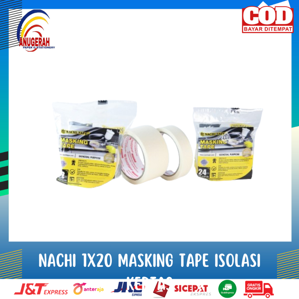 

NACHI 1X20 MASKING TAPE ISOLASI KERTAS (PCS)