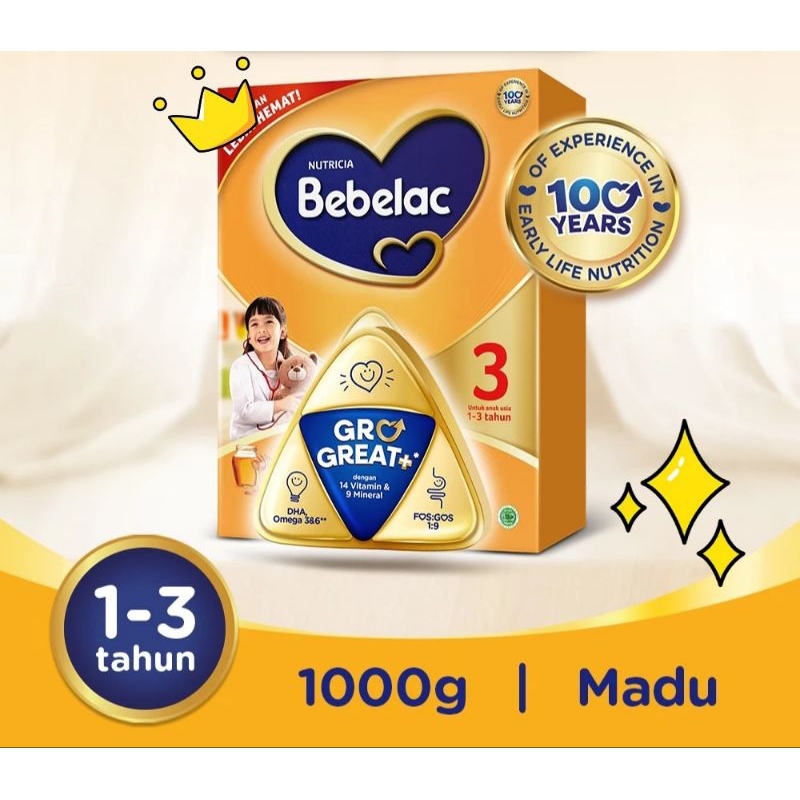 

Bebelac 3 Madu 1000 Gram FREE BUBBLE WRAP DAN DUS
