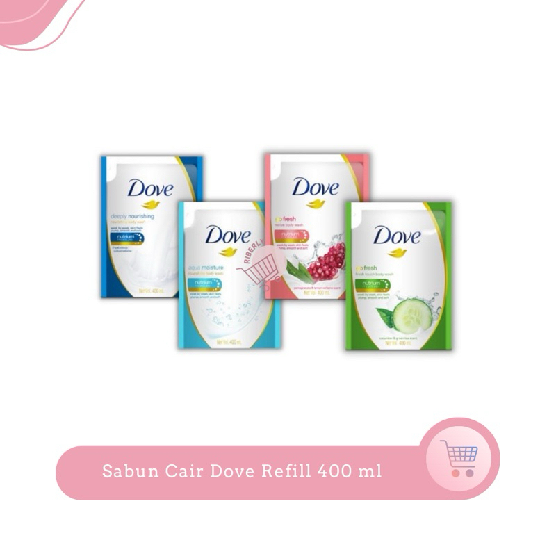 Sabun Cair Dove Refill Pouch 400 ml / Dove Sabun Mandi Cair