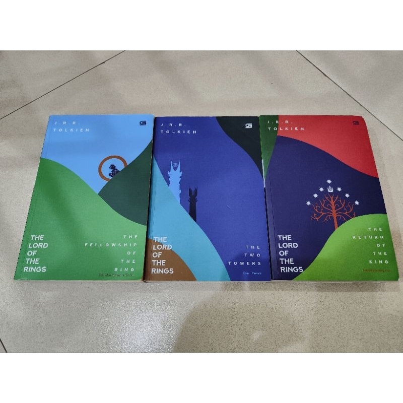 Novel Set ORI ORIGINAL The Lord of The Rings Ring Fellowship Two Towers Return King Tower preloved 1