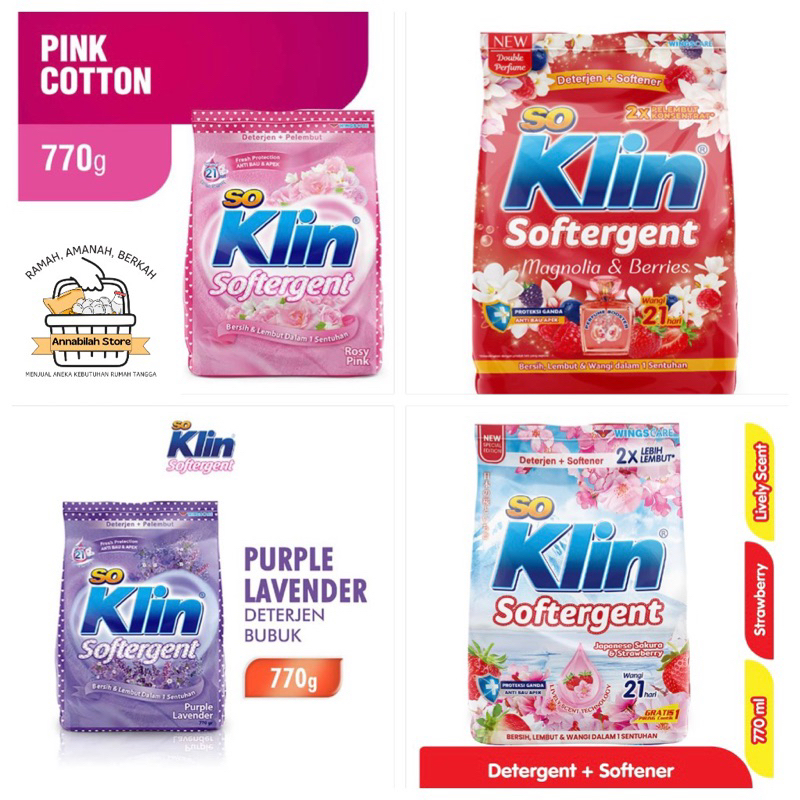 So Klin Softergent Deterjen Bubuk kemasan 770gr