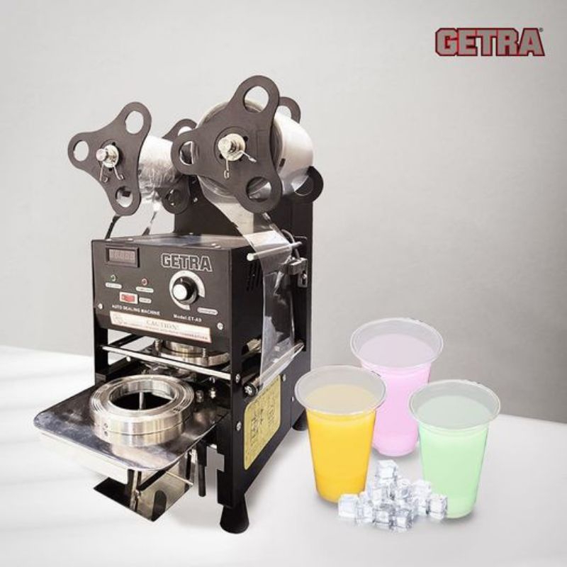 GETRA Cup Sealer Semi Automatic Mesin Press Digital Uk. 12Oz-22Oz ET-A9 Original