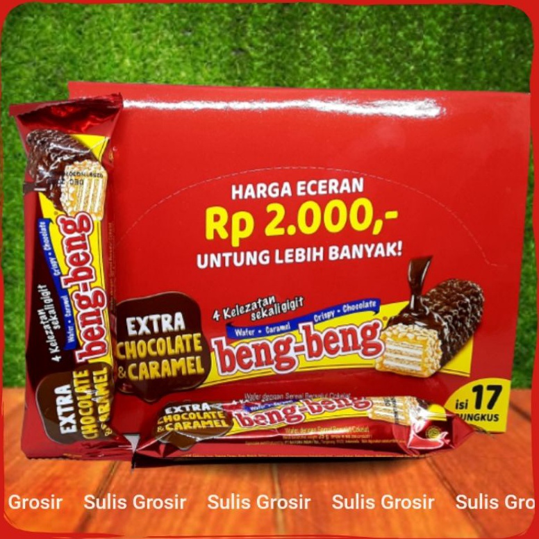 

[♥U1\] beng beng extra chocolate caramel 25gr 1 Box isi 17 pcs Terhitz