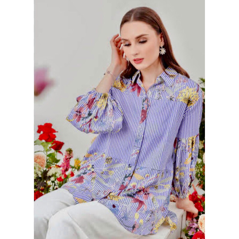 Benang Jarum Romantic Garden Puff Sleeve-S (preloved)