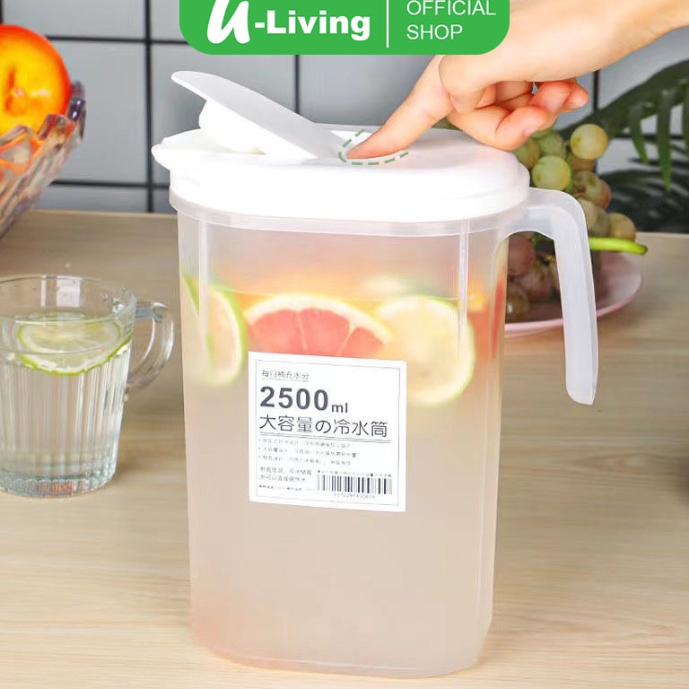 Buruan Belix4X8j U-Living Water Jug Botol Kulkas Tempat Minum 2500ML BPA Free Tahan Panas