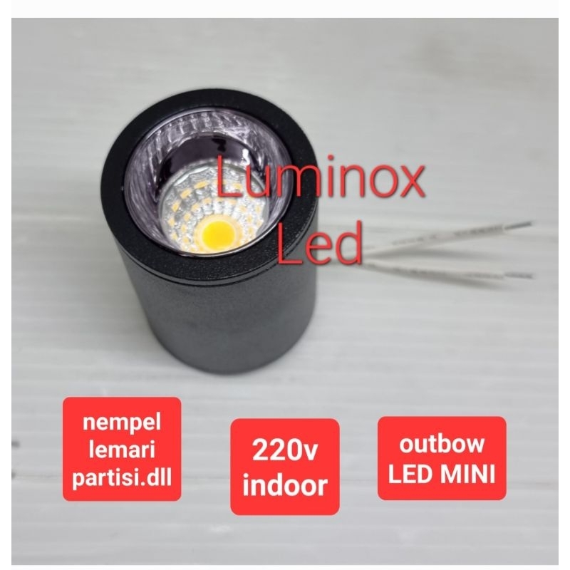 outbow led 3w 3 watt ceiling plafon lemari partisi 3watt 3 w 220volt