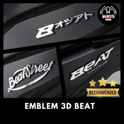 MHKTG - 2PCS EMBLEM BEAT TIMBUL LOGO BEAT JAPAN BUKAN STIKER ATAU STICKER TIMBUL MOTOR EMBLEM LOGO B