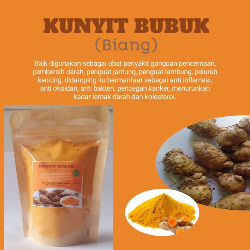 KUNYIT BUBUK || HERBAL KUNYIT BUBUK 50 GRAM