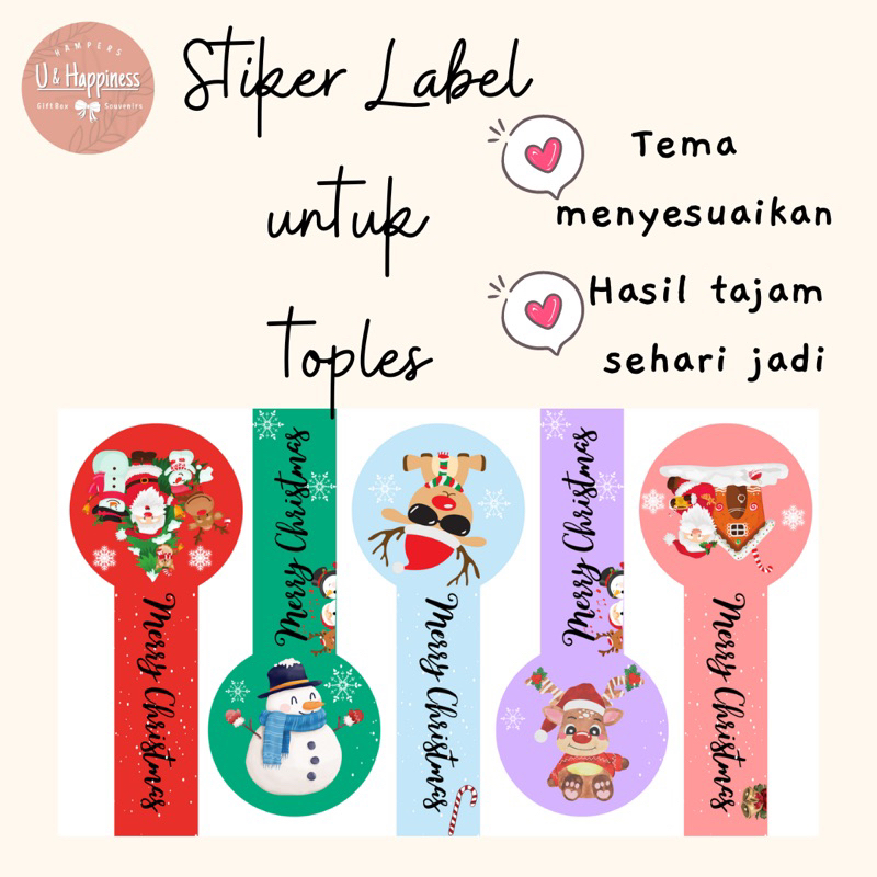 

STIKER LABEL TEMA NATAL (MIN ORDER 30pcs)