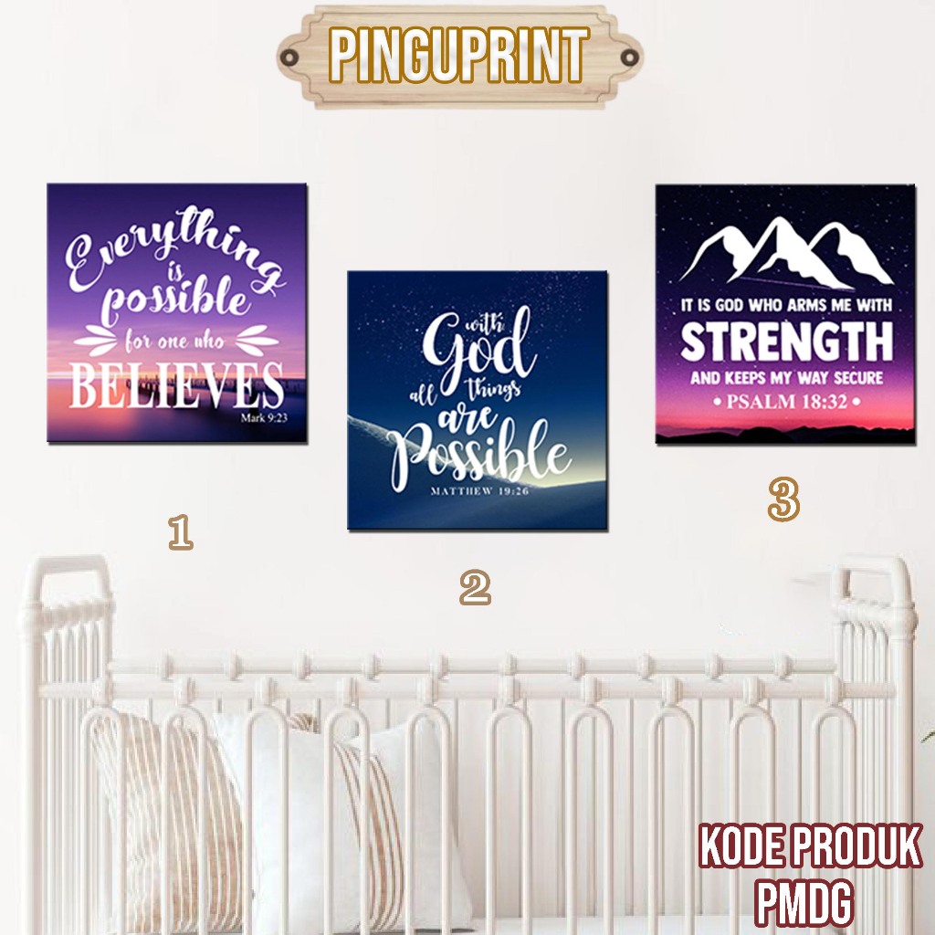 [DEKORASI] Ayat Alkitab tuhan pajangan dinding kayu murah hiasan rumah poster