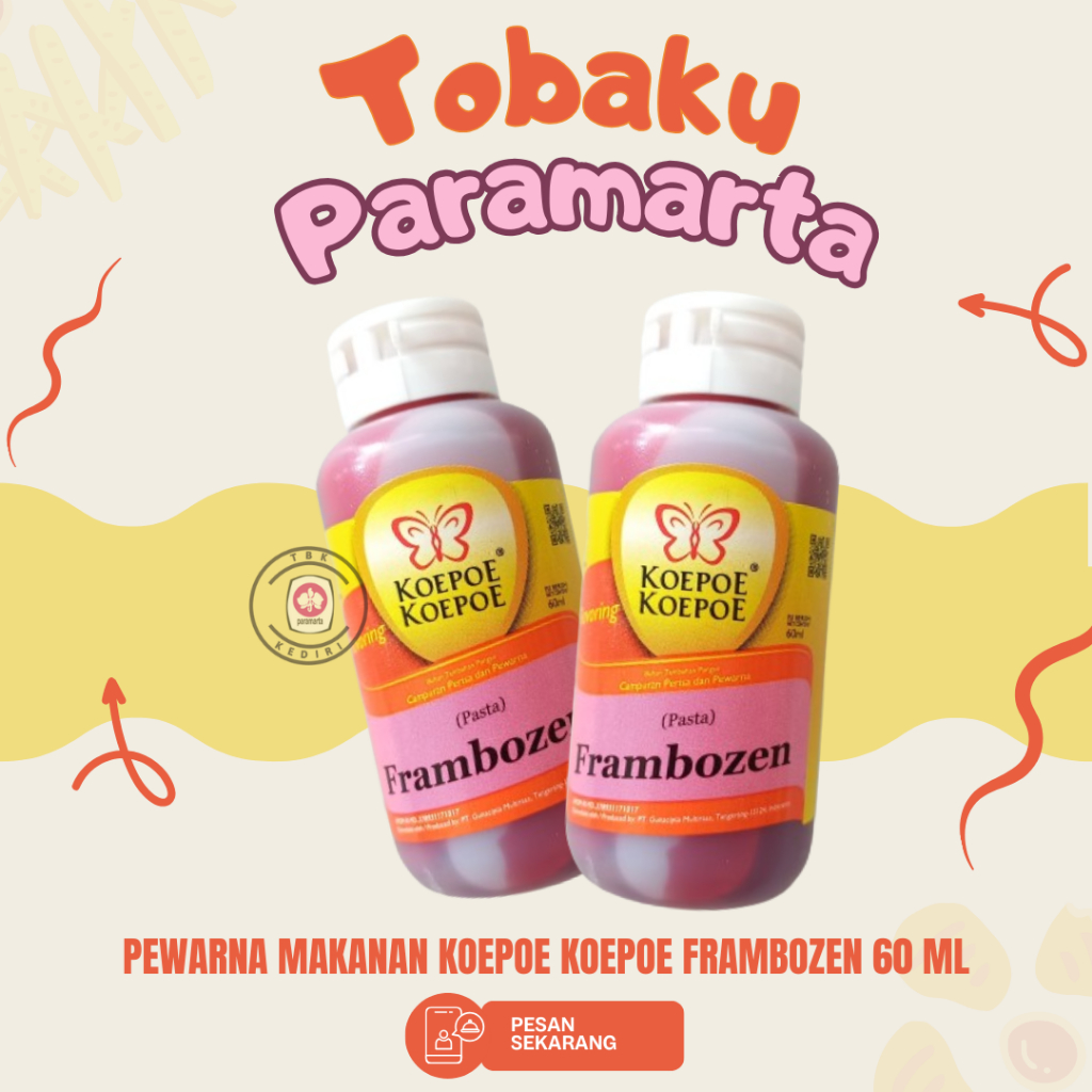 

PERISA PASTA MAKANAN KOEPOE KOEPOE RASA FRAMBOZEN 60 ML / PASTA PERISA MAKANAN KOEPOE KOEPOE / PASTA MAKANAN