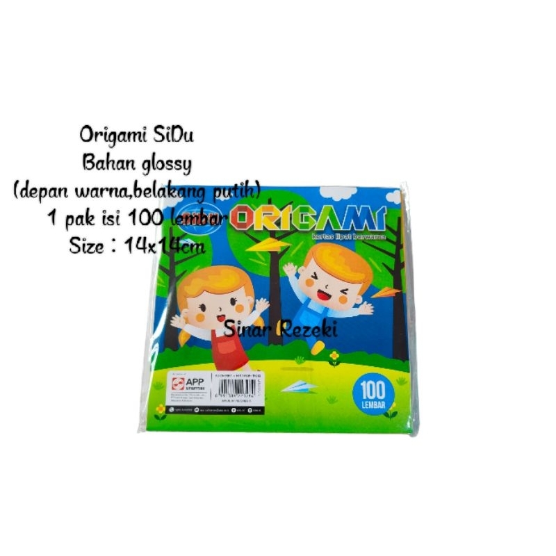 

100 lembar!! 14x14cm / kertas origami glossy/kertas origami sidu/kertas lipat berwarna