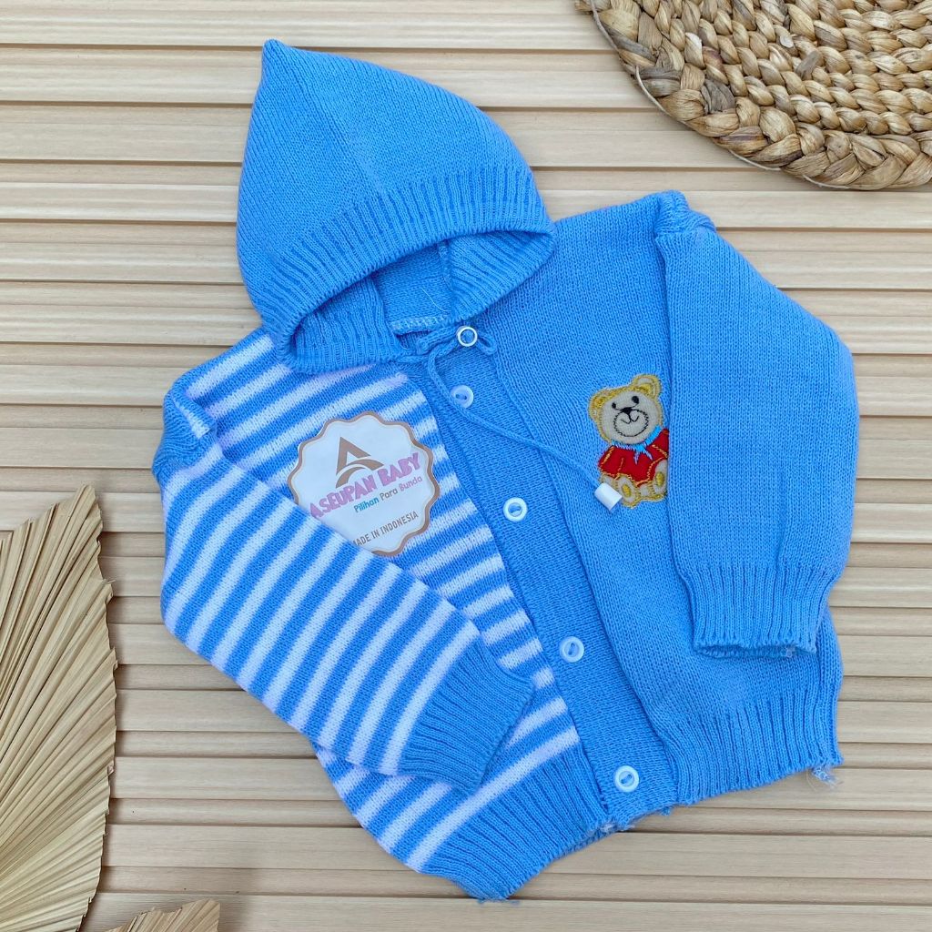 ASEUPAN BABY - Jaket Rajut Bayi Sweater Bayi 0-6 Bulan