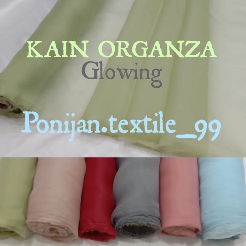 Kain Organza Premium Polos // Organza Glowing