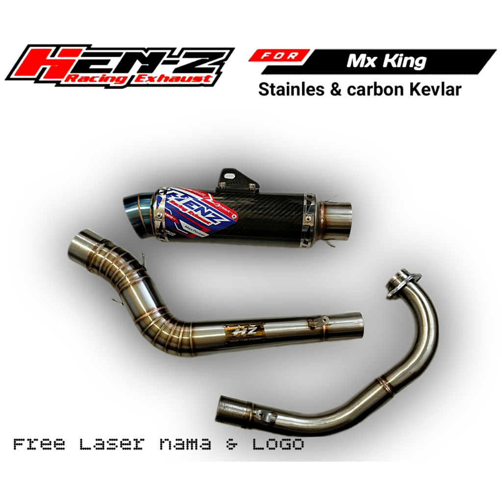 Knalpot Mx king Carbon kevlar 50cc-300cc Hen-z Racing Exhaust