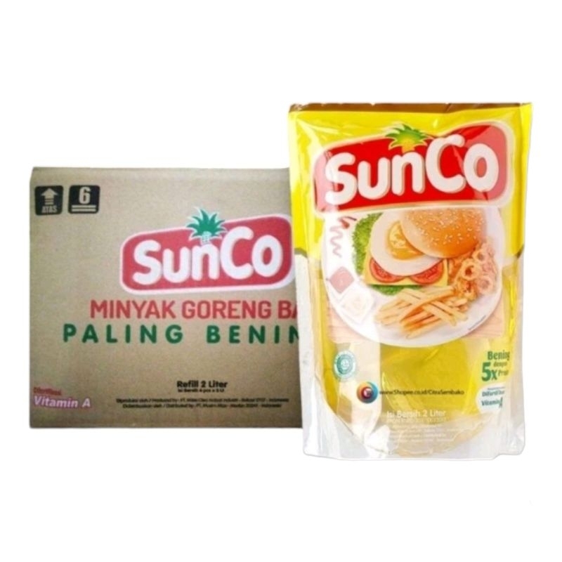 

MINYAK SUNCO 2 LITER MINYAK KELAPA 1 KARTON 1 DUS