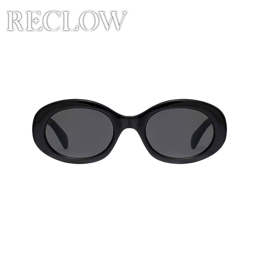 Kacamata hitam Unisex 2 warna berbentuk bulat (RECLOW Cream) [Reclow]