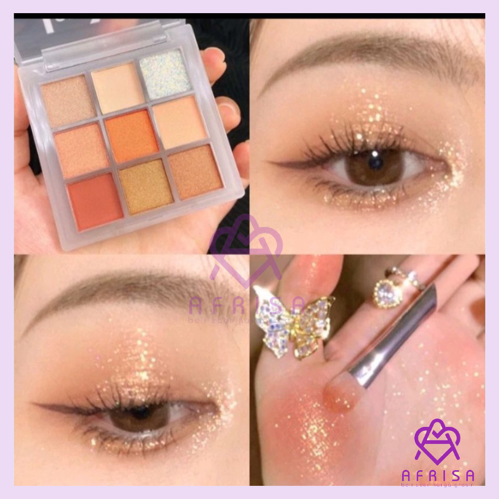 GROSIR LAMEILA 5099 EYESHADOW PALLETE 9 WARNA PIGMEN GLITTER / EYESHADOW PALETTE 9 COLORS