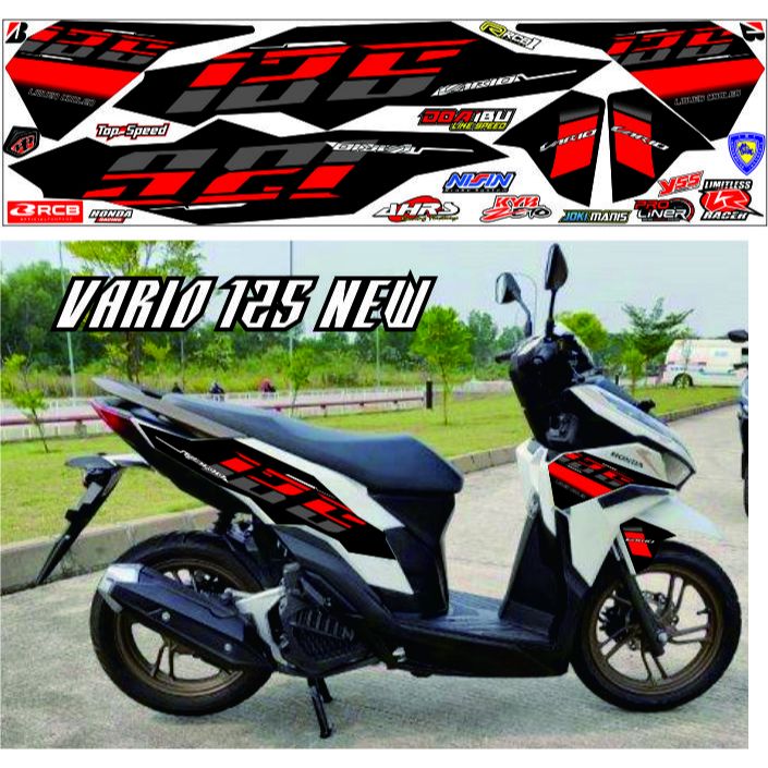 VARIASI VARIO STIKER MOTIP SIMPLE VARIO 125 NEW STRIPING