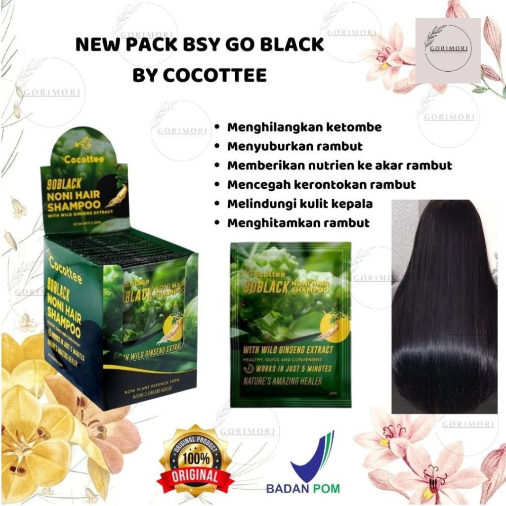 [𝙂𝙊𝙍𝙄𝙈𝙊𝙍𝙄] BSY SHAMPO SEMIR MENGKUDU  / NONI SHAMPO GO BLACK BY COCOTTEE