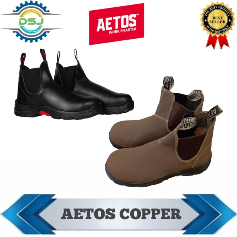 Sepatu Safety Aetos Copper / Safety Shoes Aetos Original (UJUNG BESI)