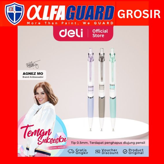 

Deli Pencil Pensil Mekanik Cetek Tip 0.5 mm Dilengkapi Klip S327